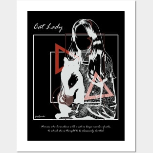 Cat Lady version 6 Posters and Art